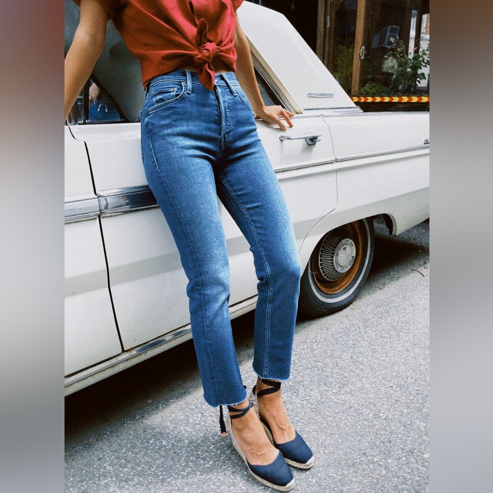 MOTHER The Tomcat Ankle Fray High rise